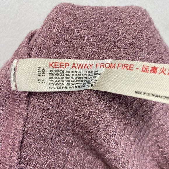 Free People Intimately Waffle Knit Scoop Neck Cap Sleeve Top Women Large Mauve - Picture 5 of 10